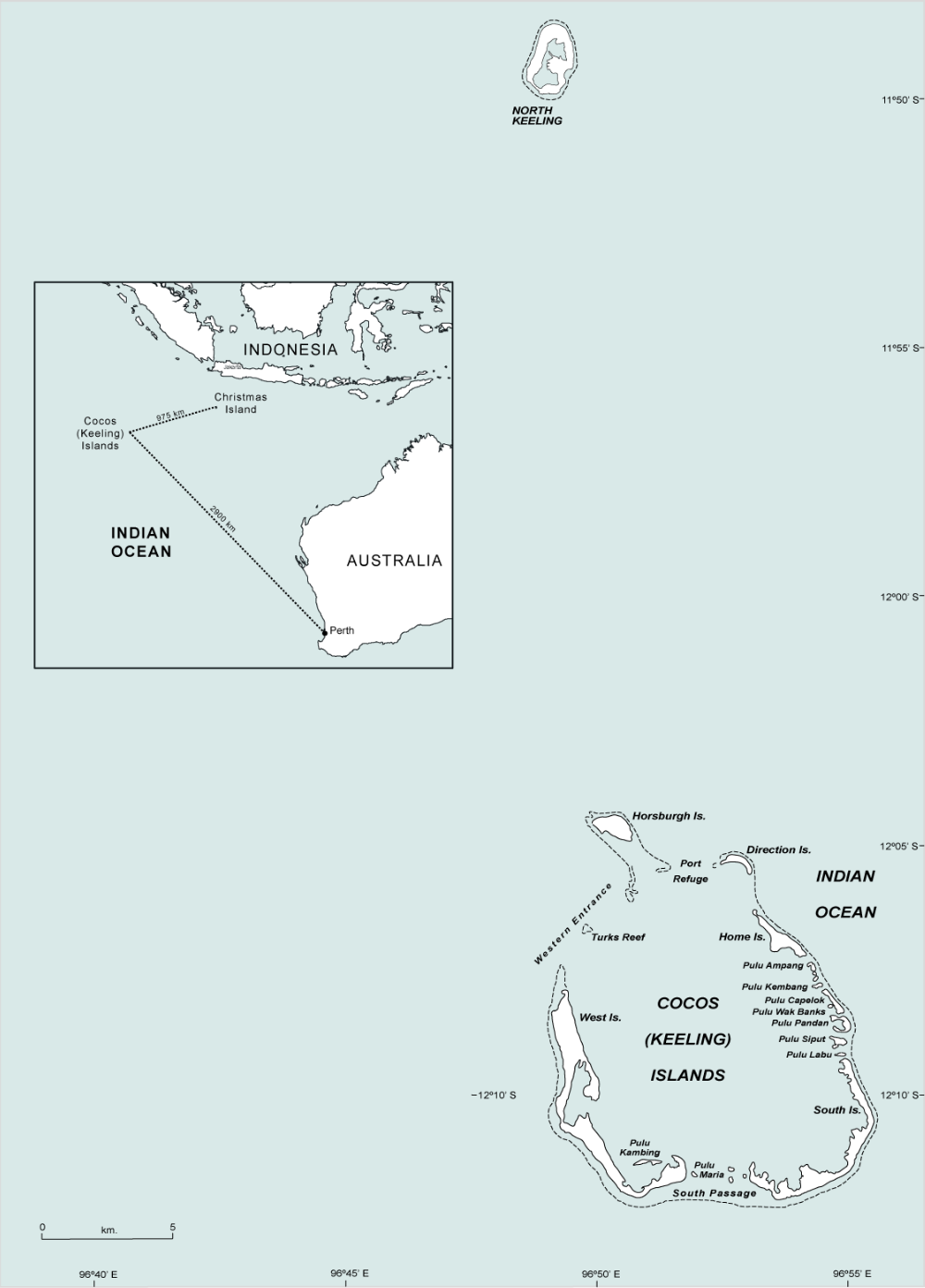 Map of Pulu Keeling