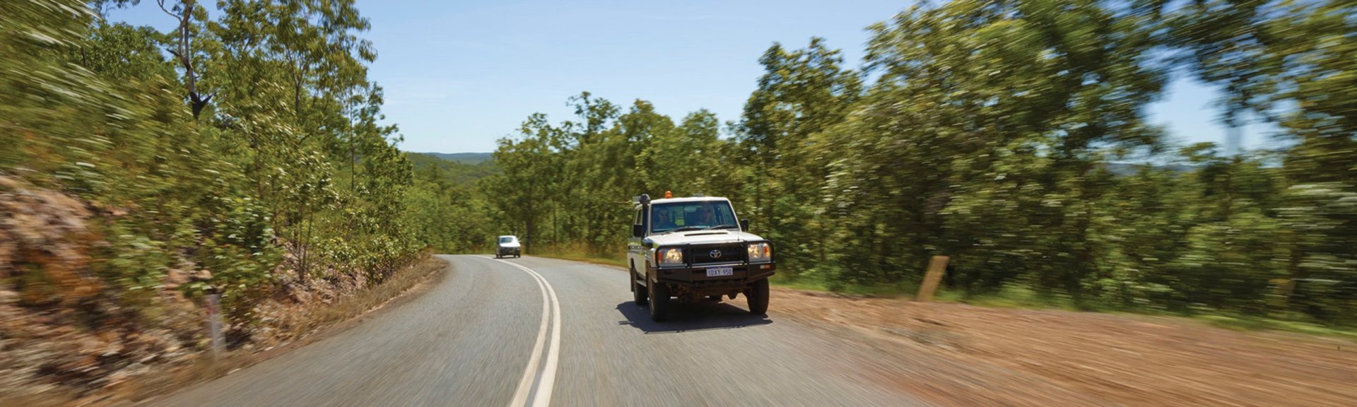 Driving in Kakadu. Photo: Peter Eve, Tourism NT