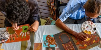 Traditional painting. Photo: Parks Australia