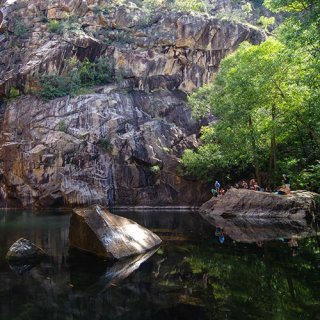 Stone escarpments on a Kakadu Walking Holiday adventure. Photo: Rhys Clarke