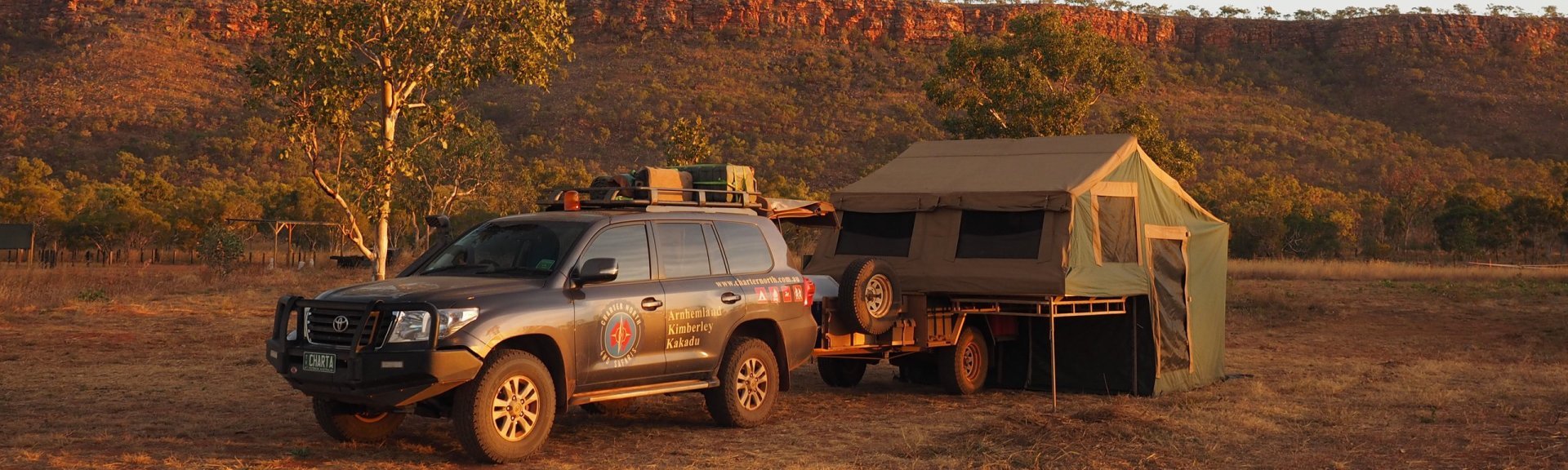 The spacious, comfortable camper trailer. Photo: Charter North 4WD Safaris