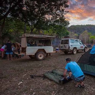 Camp vehicles. Photo: Territory Expeditions